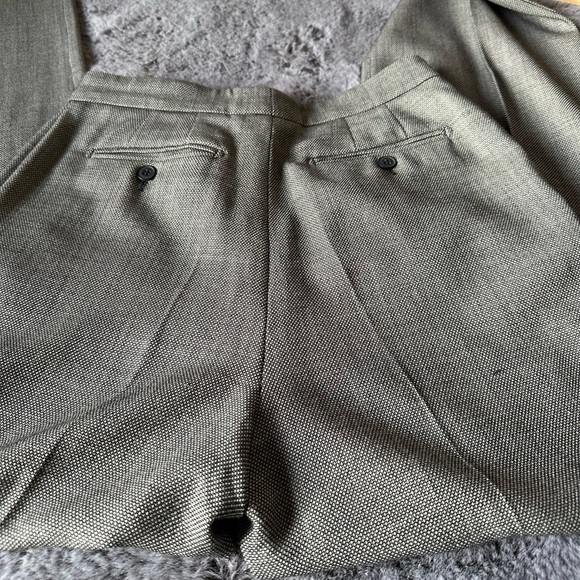 MaxMara Wool Blend straight-leg long inseam textured weave pants size 6 (small) - Picture 6 of 15